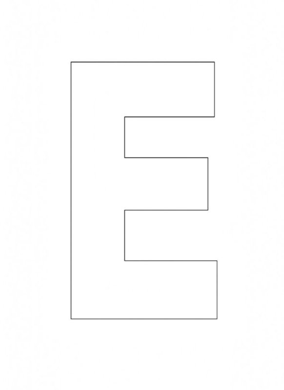 Буква е трафарет
