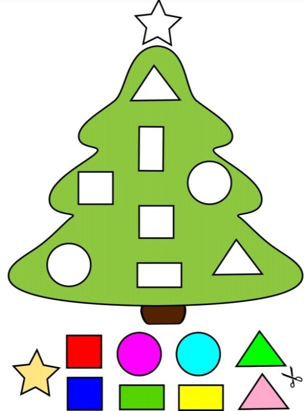 Елка с геометрическими фигурами