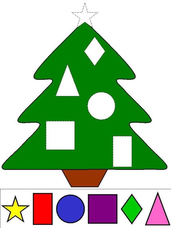 Елка с геометрическими фигурами