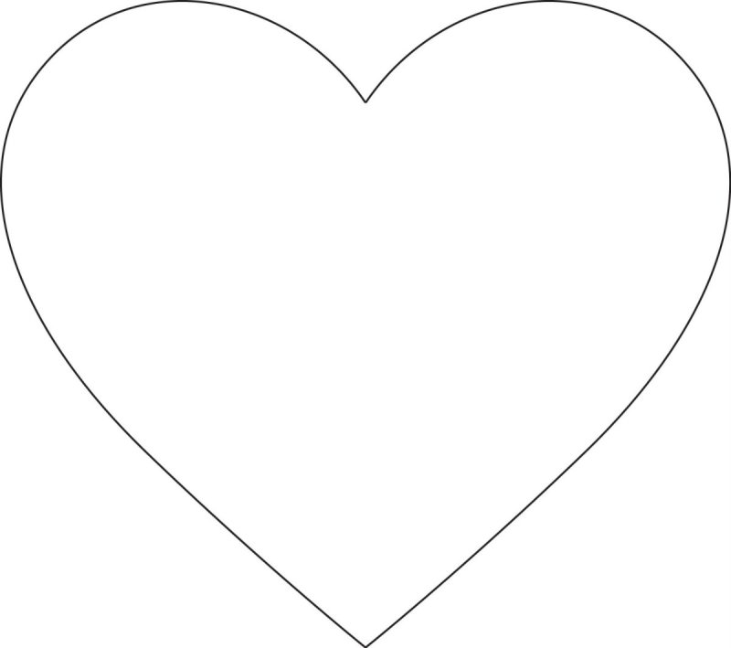 Сердечки шаблоны для вырезания разных размеров