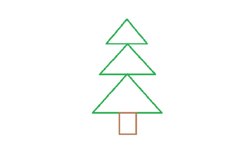 Елка из треугольников раскраска