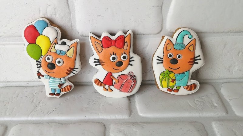 Торт три кота с пряниками