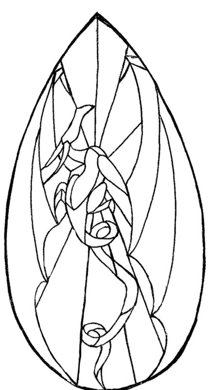 Витраж дракон шаблон