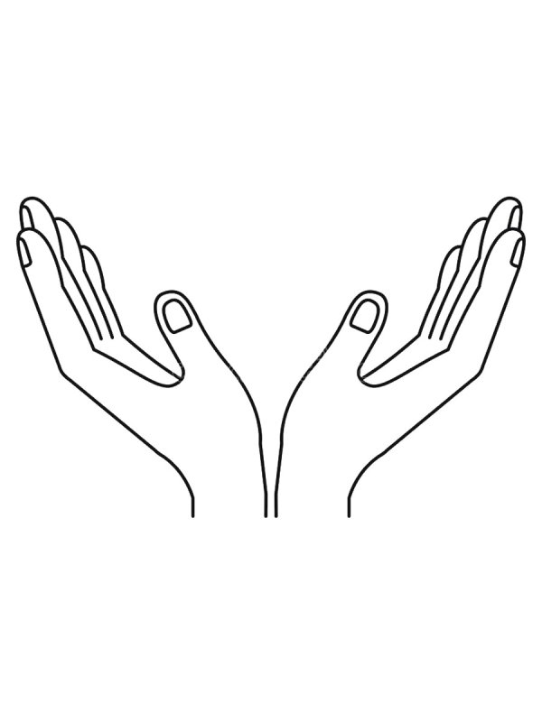 Ладонь раскраска