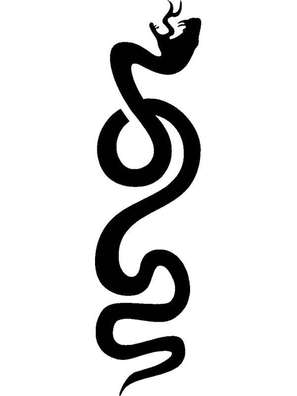 Трафарет тату змея