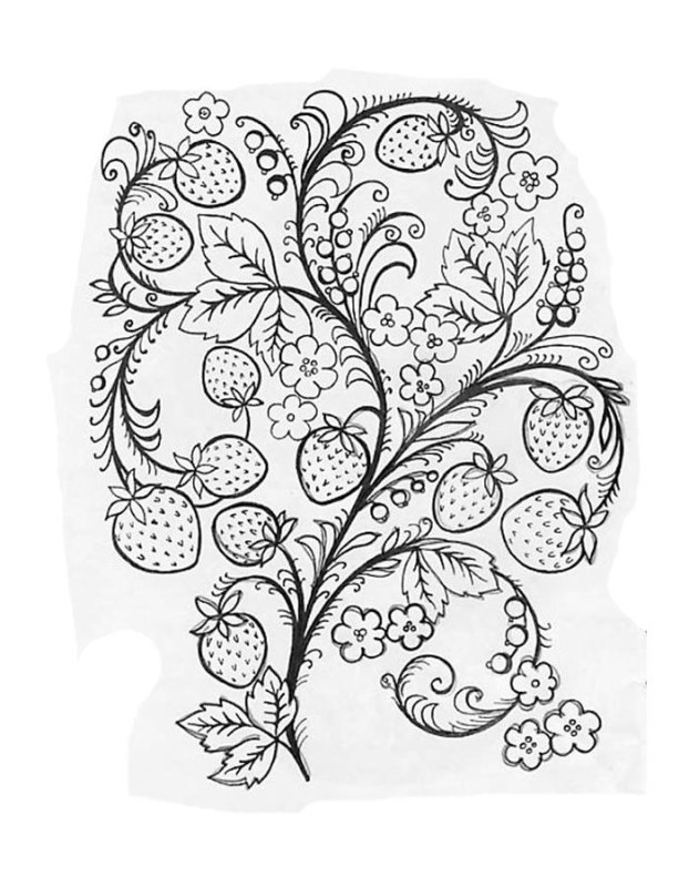 Хохлома раскраска