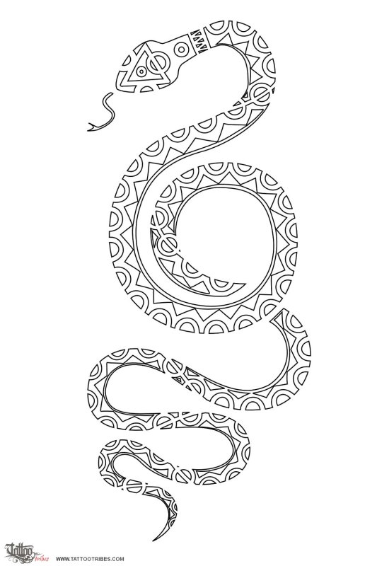 Трафарет змеи