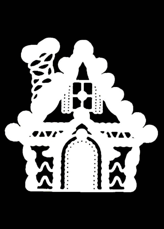 Украшения на окна домики трафареты