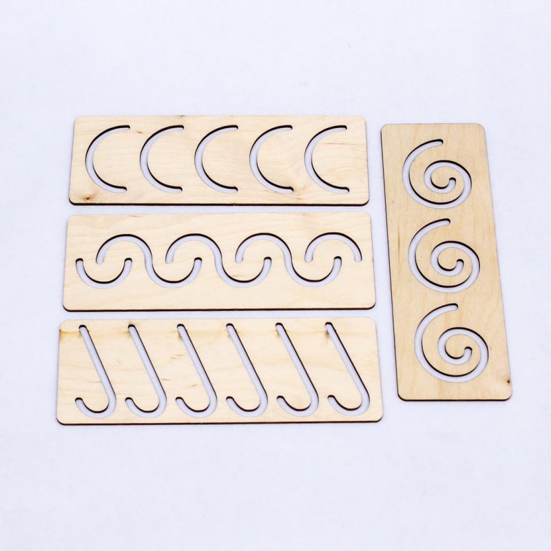 Нейротрафареты деревянные для письма