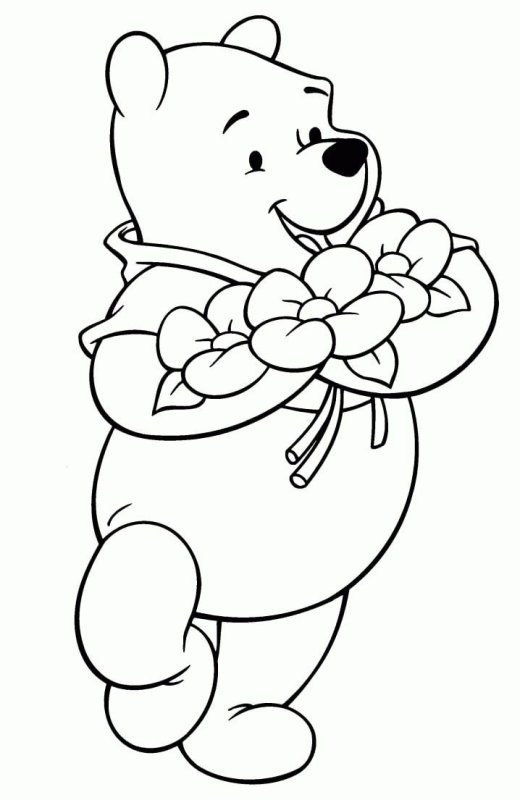 Винни пух раскраска для детей
