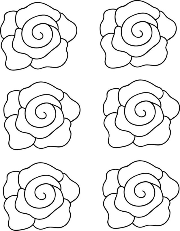 Трафарет розы для вырезания