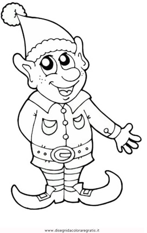 Эльфы Санта Клауса раскраска