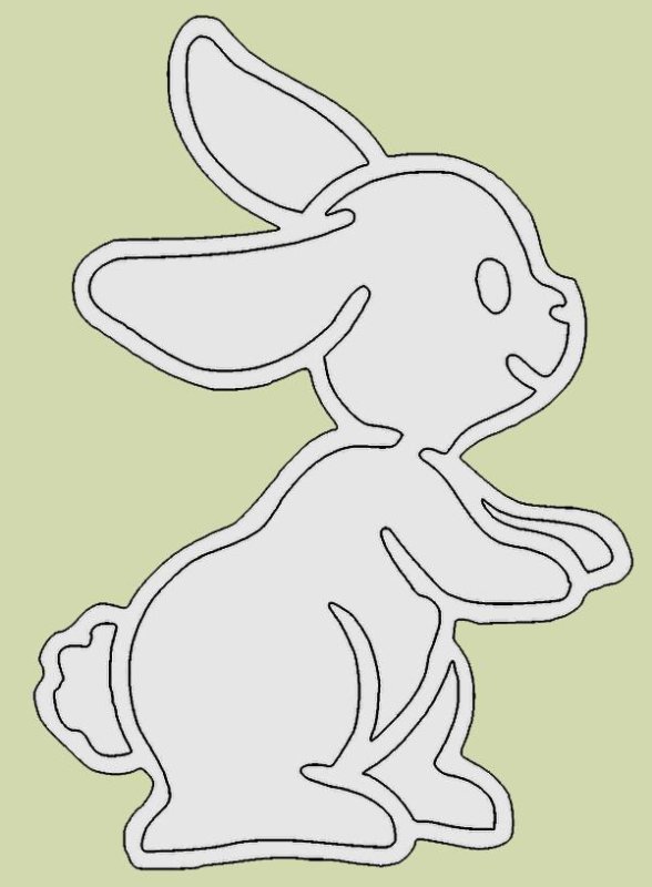 Трафарет зайчика