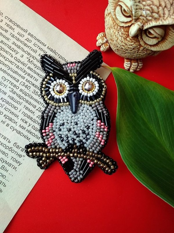Сова из бисера