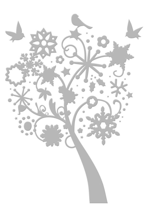 Вытынанка облако со снежинками