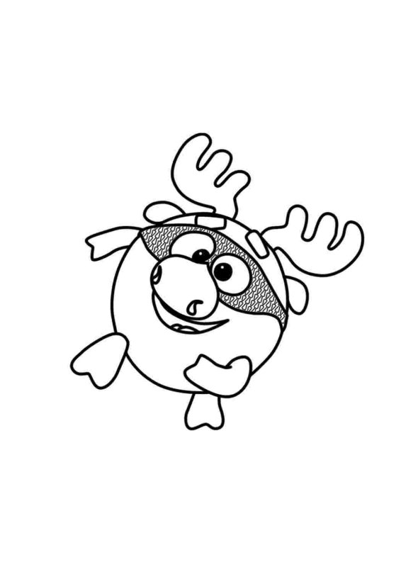 Раскраска Смешарики Мышарик