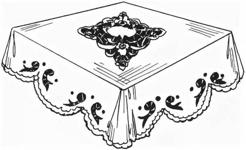 Нарисовать скатерть