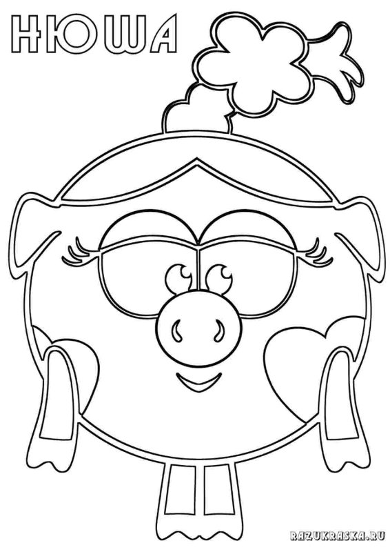 Смешарики трафарет