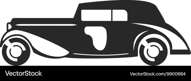 Силуэт машинки ретро