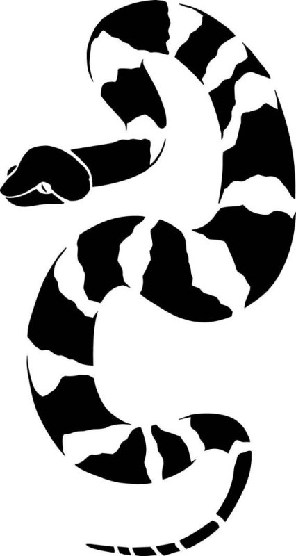 Змея трафарет