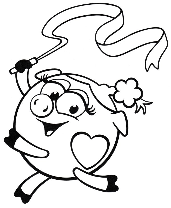 Нюша Смешарики картинки раскраски