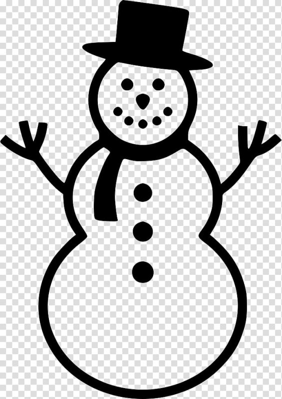 Снеговик силуэт