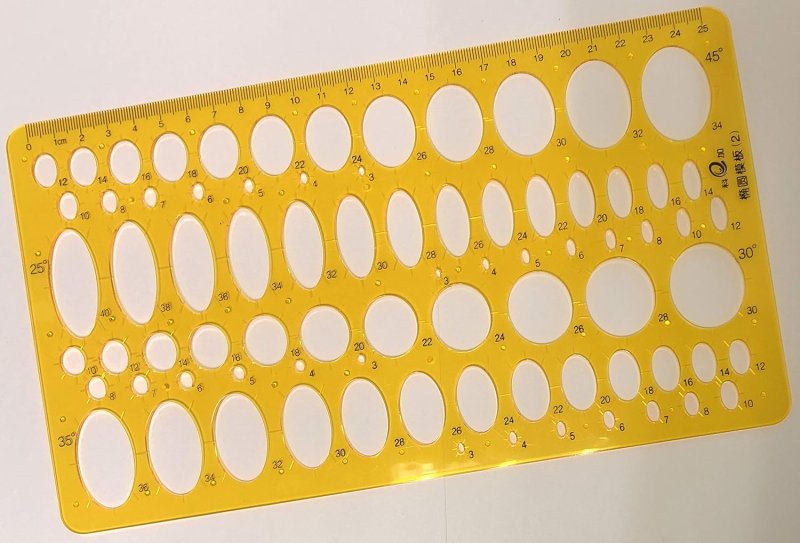 Трафарет изометрических эллипсов