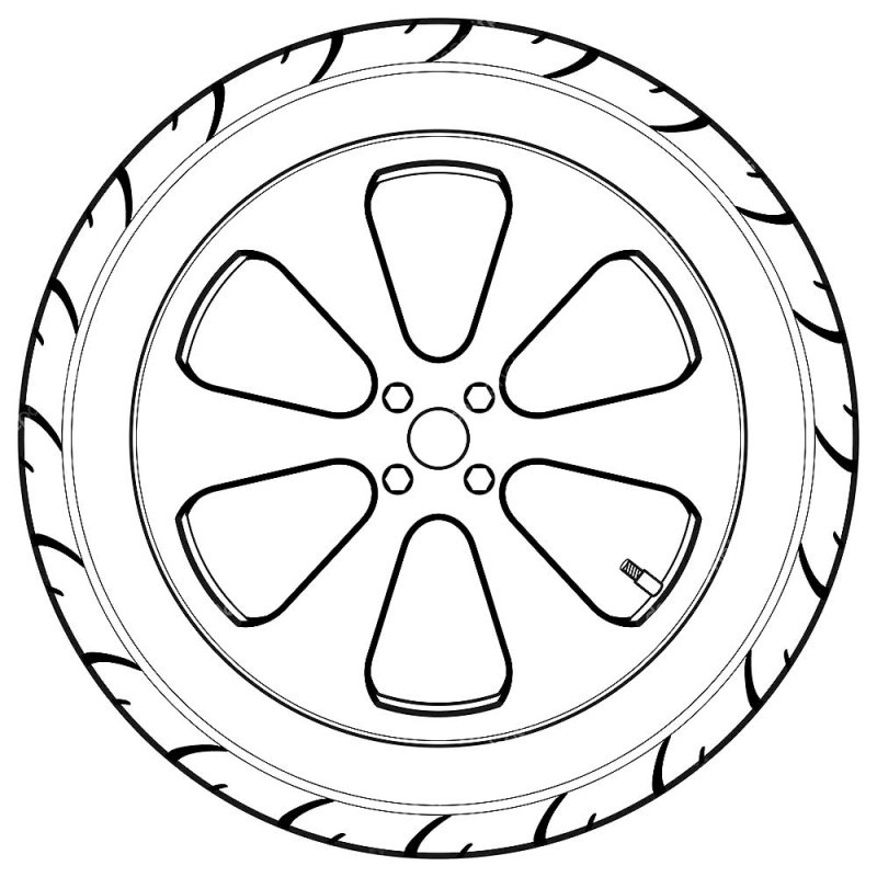 Трафарет колеса машины
