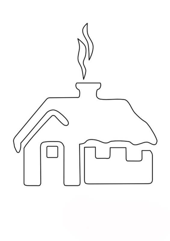 Новогодние трафареты домики