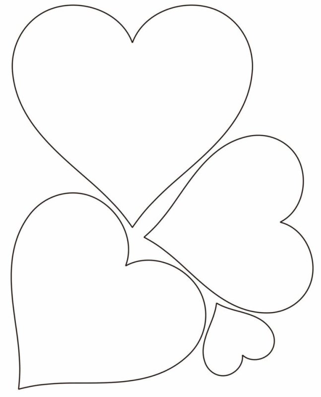 Сердечки шаблоны для вырезания