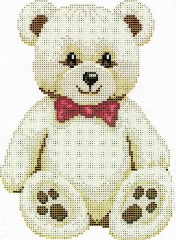 Вышивка крестом мишка