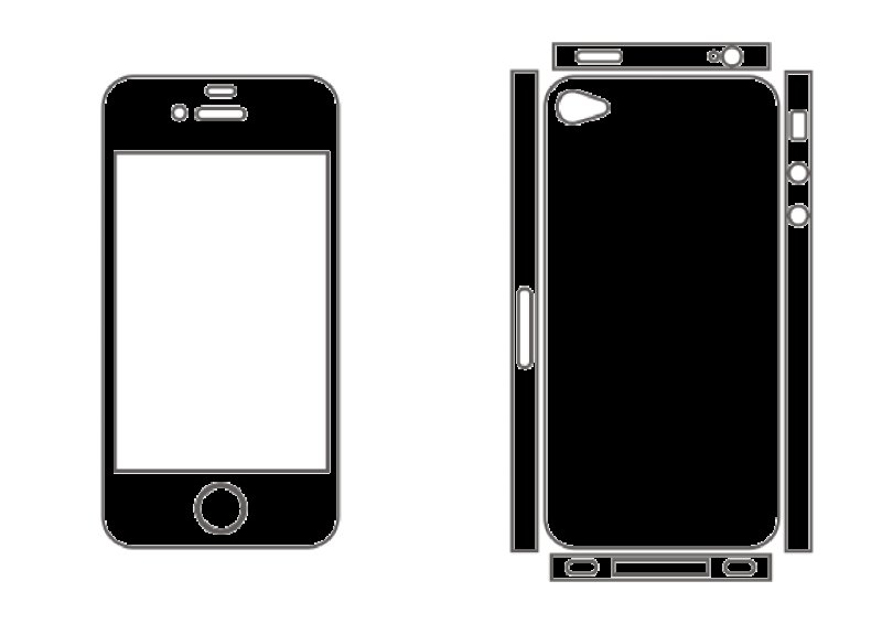 Лекала телефонов для плоттера