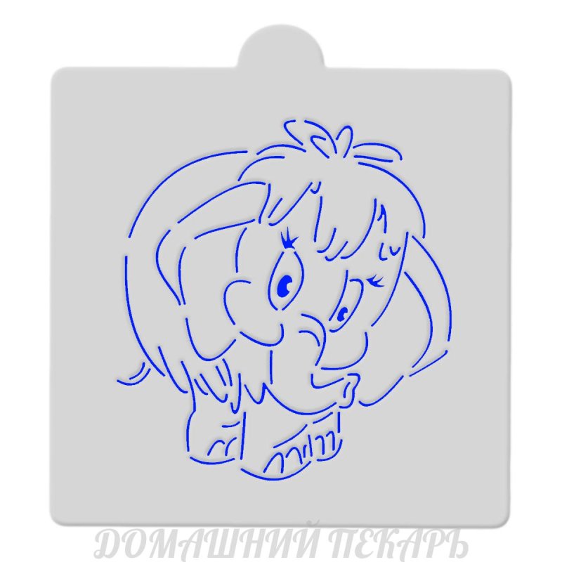 Трафарет мамонтенка на пряники