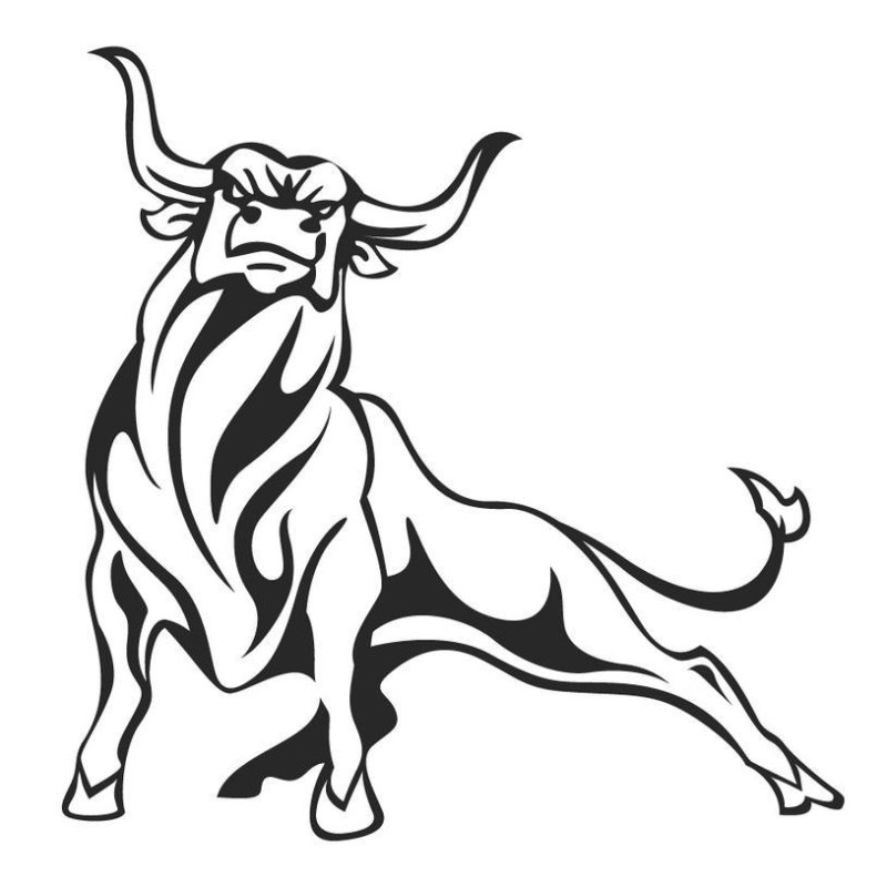 Изображение быка стилизованное