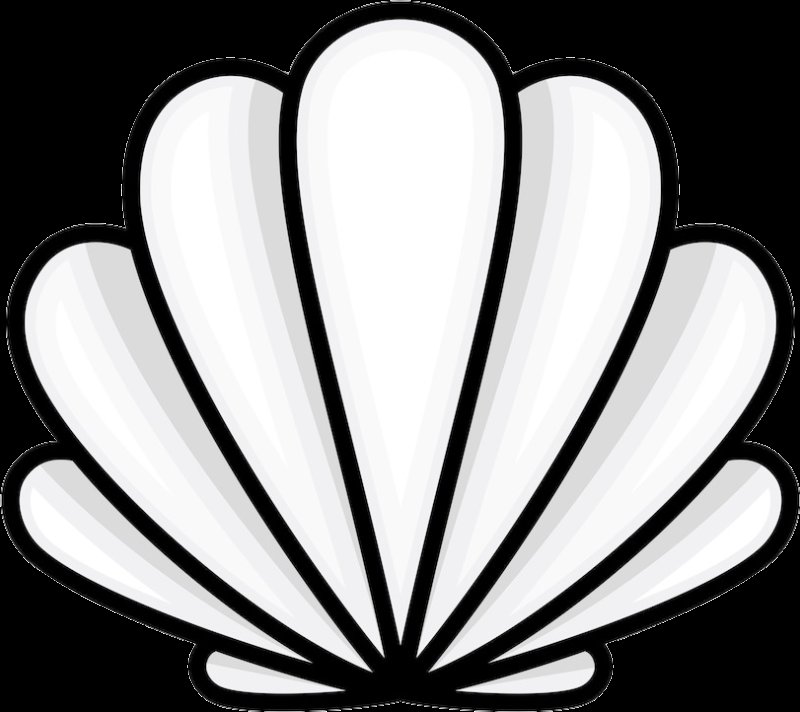 Ракушка раскраска для детей