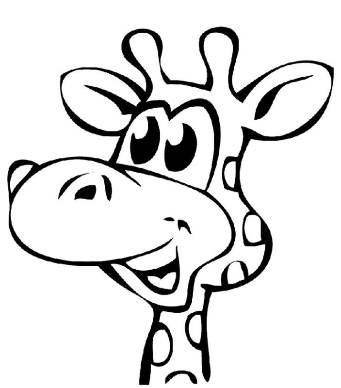 Веселый Жираф раскраски