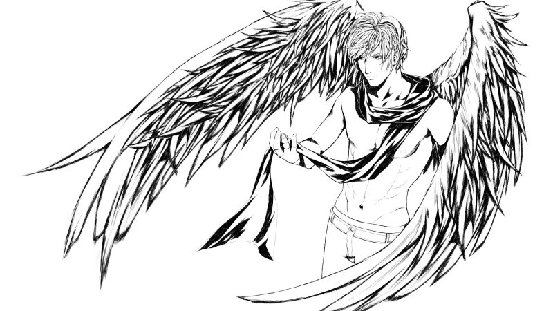 Парень с крыльями демона
