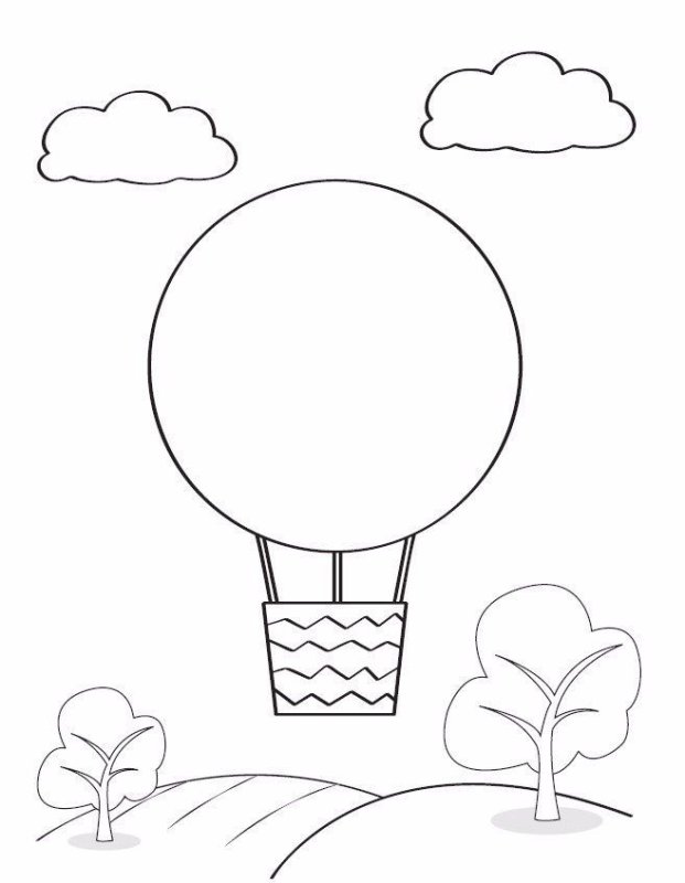 Воздушные шары раскраска для детей