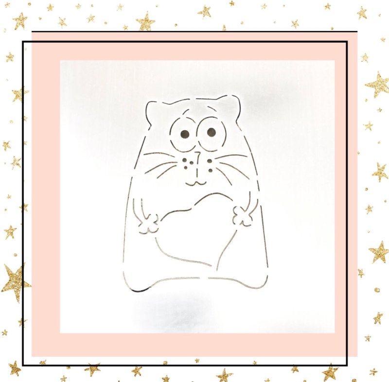 Пряники коты трафарет