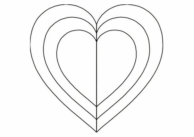 Сердце трафарет
