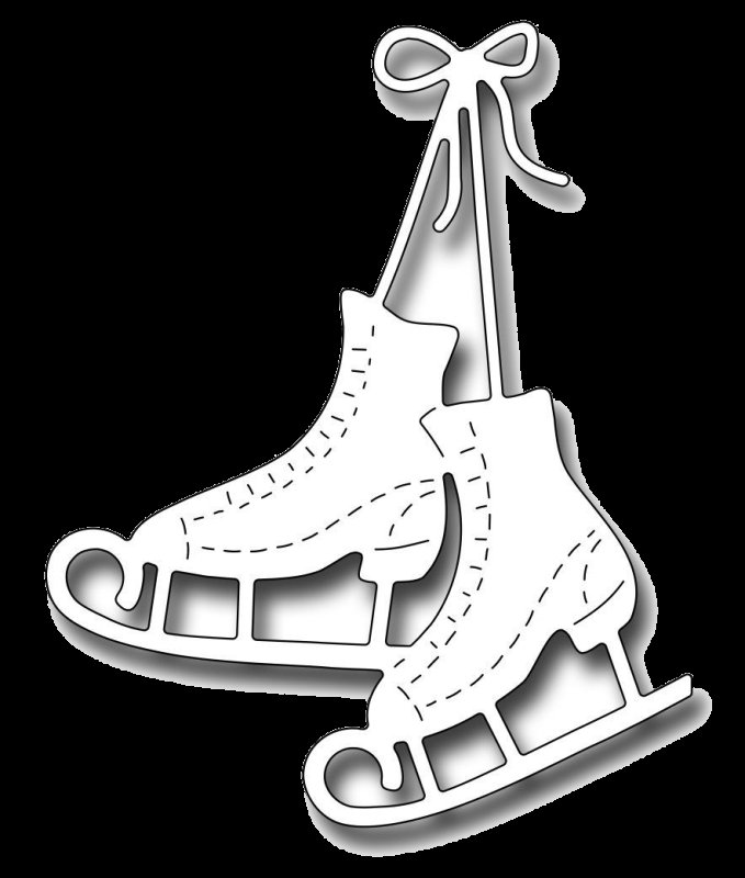 Коньки трафарет