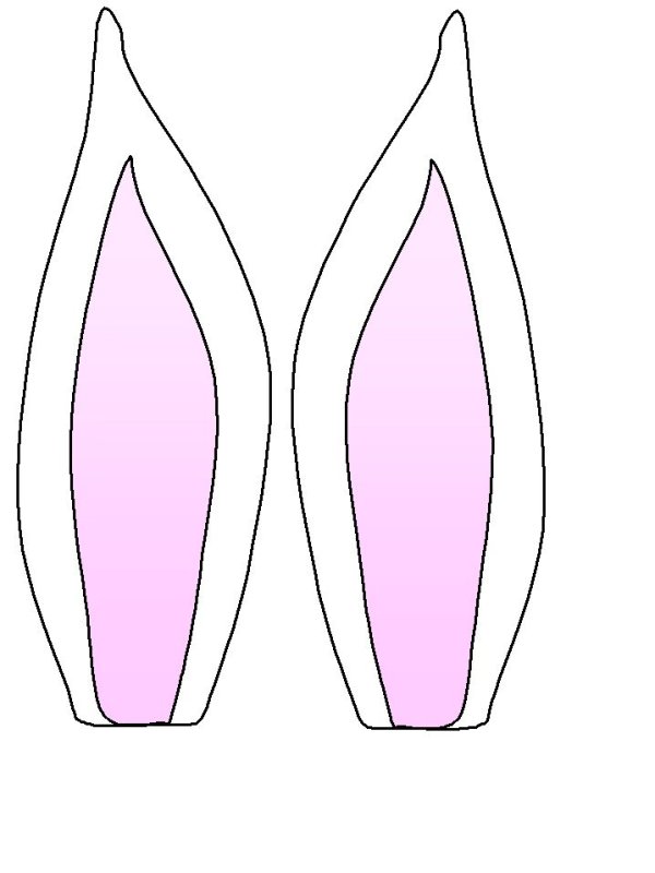 Уши зайца шаблон