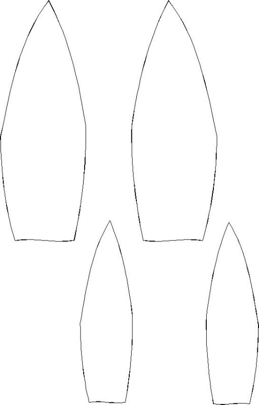 Ушки зайчика трафарет