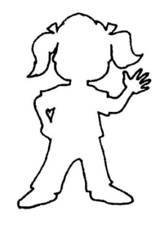 Трафарет человека для вырезания