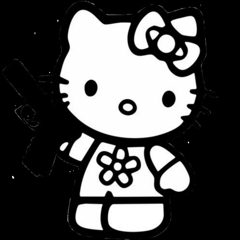 Хелло киттичорно белая