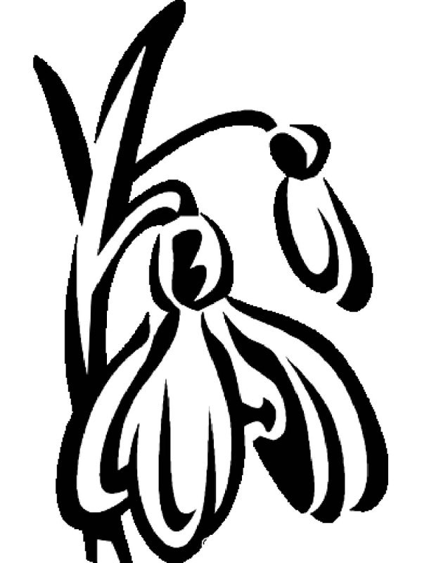 Подснежники трафареты для вырезания