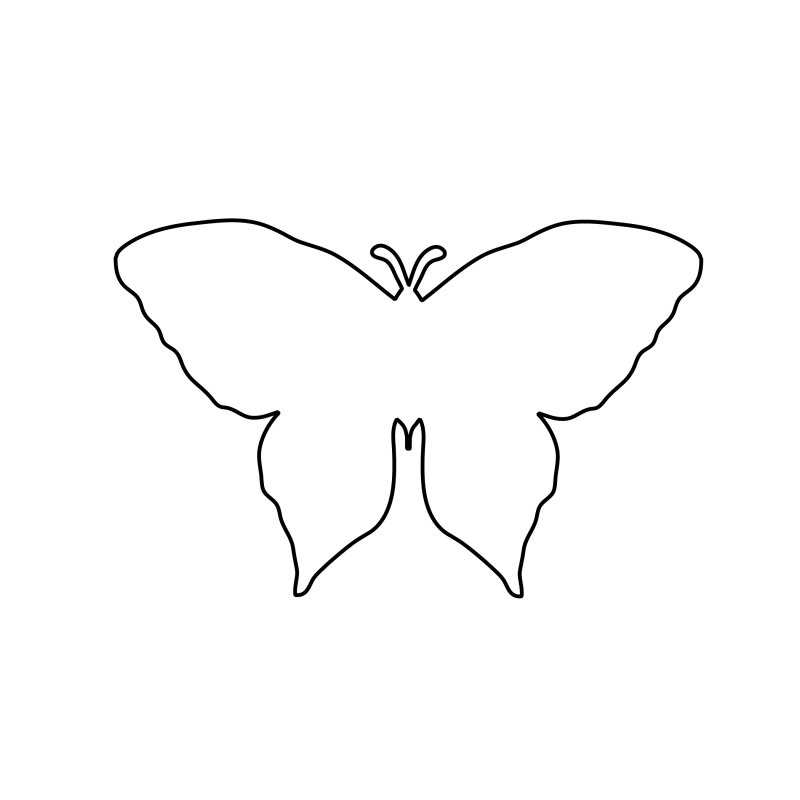 Трафарет бабочки для вырезания