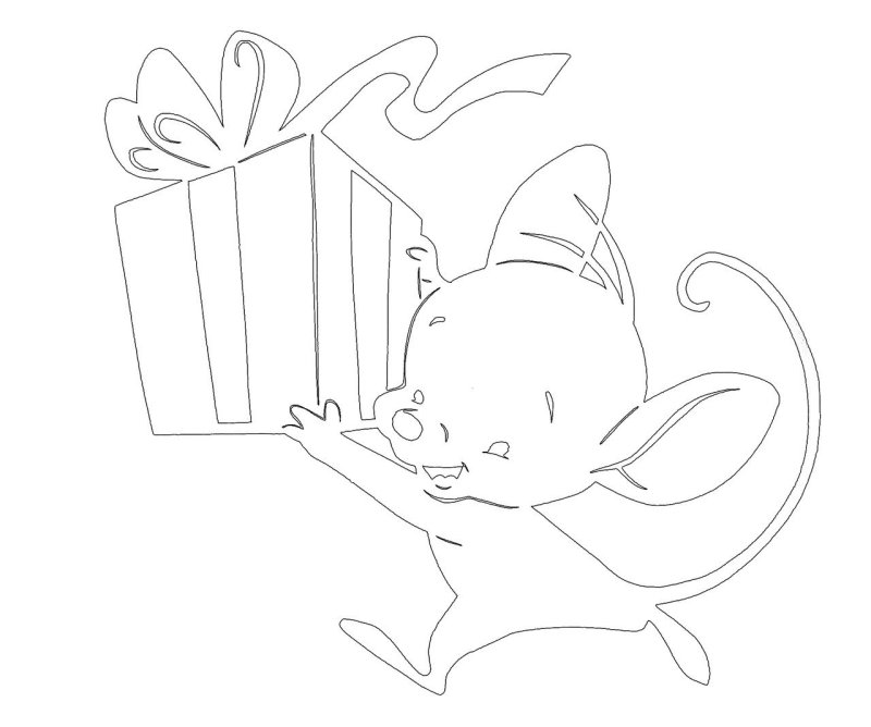 Вытынанка мышь