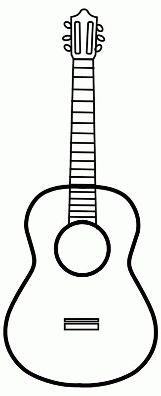 Электрогитара трафарет