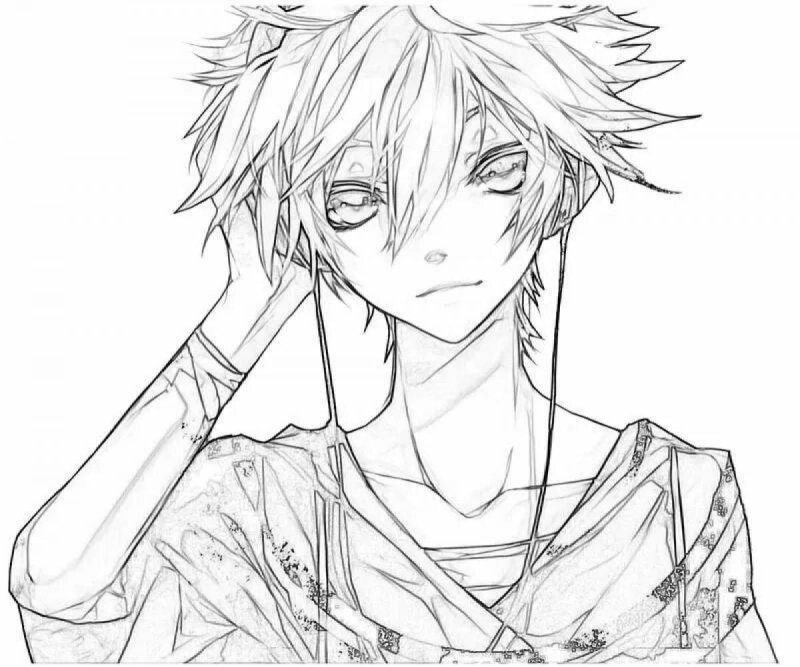 Рисунки аниме мальчики